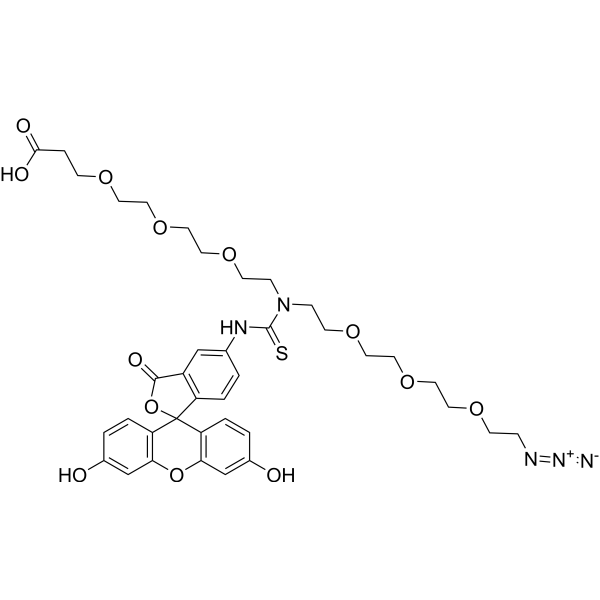 N-(Azido-PEG3)-N-Fluorescein-PEG3-acid 2100306-50-9